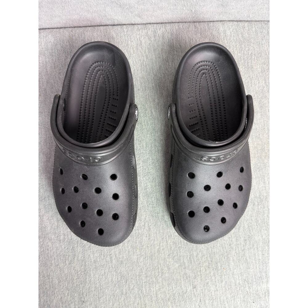 Crocs Classic Unisex Clogs Women's 8 Men's 6 Black Heel Strap Comfort Shoes - Picture 2 of 9